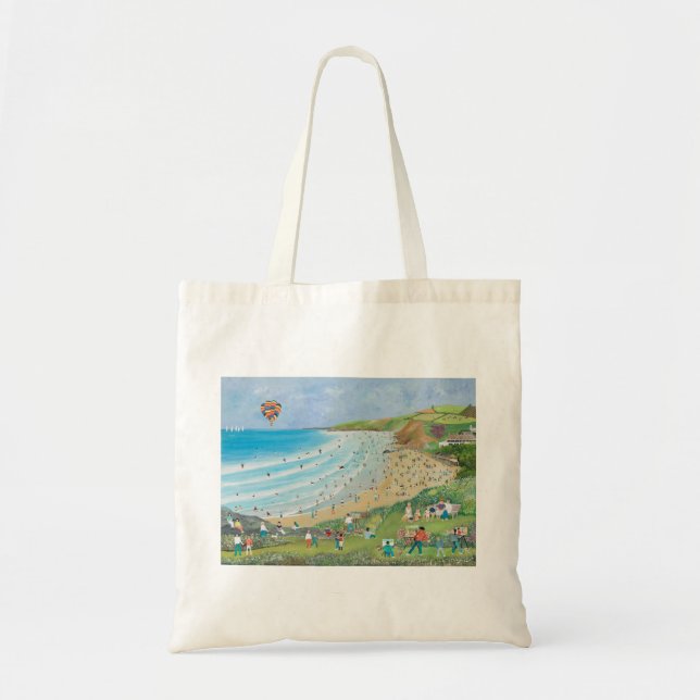Watergate Bay Cornwall Tote Bag (Front)