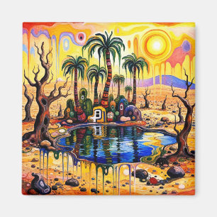 Waterhole in the desert magnet