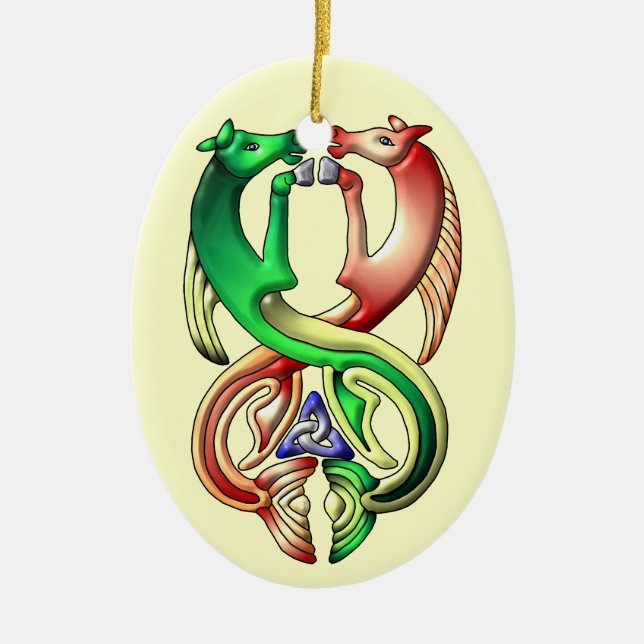 Waterhorse colours ceramic tree decoration (Front)