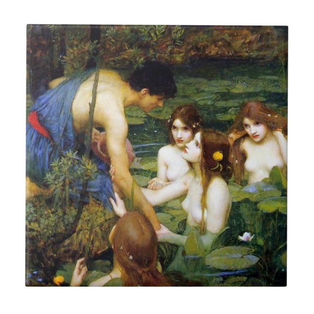 Waterhouse Hylas and the Nymphs Tile (Front)