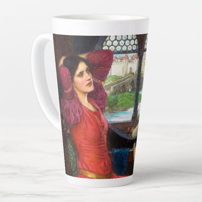 Waterhouse I Am Half-Sick of Shadows Latte Mug (Left Angle)