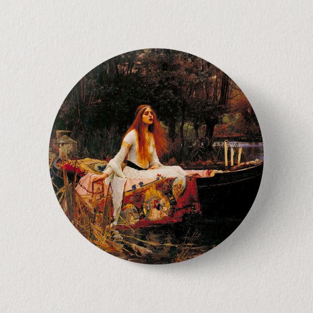Waterhouse Lady of Shalott 6 Cm Round Badge (Front)