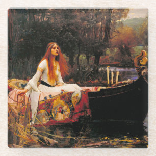 Waterhouse Lady of Shalott Glass Coaster