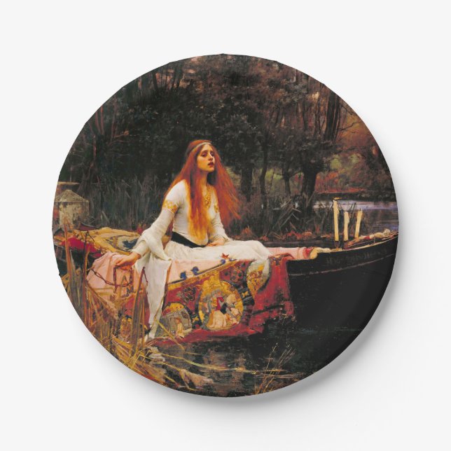 Waterhouse Lady of Shalott Paper Plate (Front)