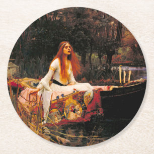 Waterhouse Lady of Shalott Round Paper Coaster