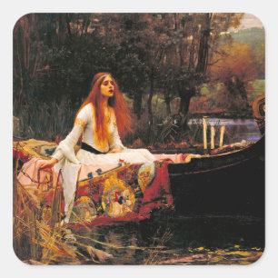 Waterhouse Lady of Shalott Square Sticker