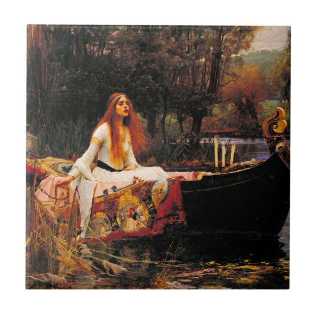 Waterhouse Lady of Shalott Tile (Front)