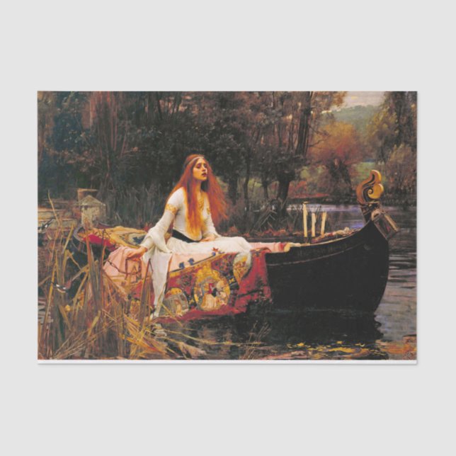Waterhouse Lady of Shalott Tissue Paper (Front)