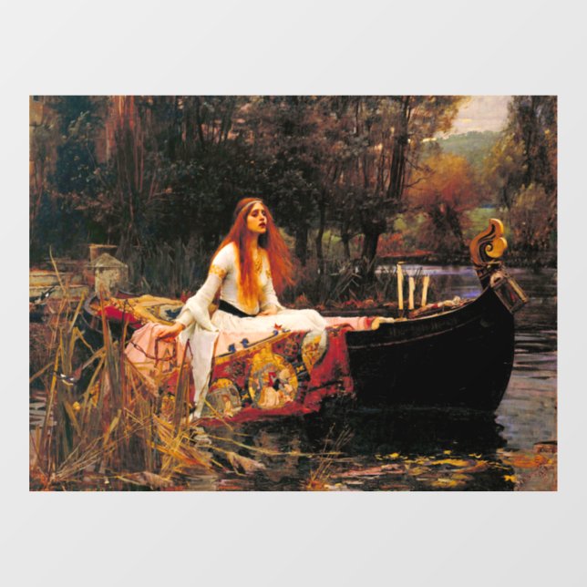 Waterhouse Lady of Shalott Window Cling (Sheet)