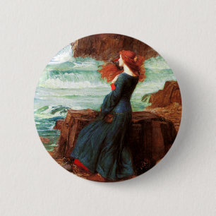 Waterhouse Miranda The Tempest Button