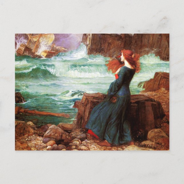 Waterhouse Miranda The Tempest Postcard (Front)