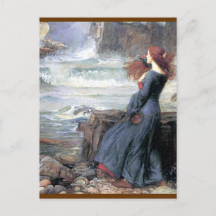 Waterhouse miranda the tempest woman ship wreck postcard
