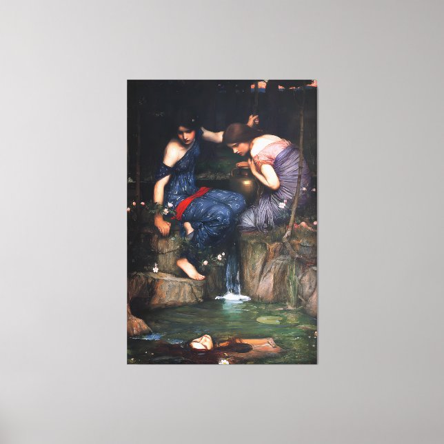 WATERHOUSE - NYMPHS FINDING THE HEAD OF ORPHEUS -  CANVAS PRINT (Front)