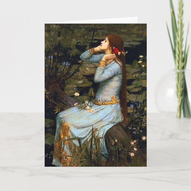 Waterhouse Ophelia Greeting Card (Front)