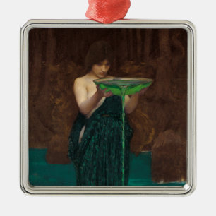 Waterhouse Pre-Raphaelite Circe Invidiosa Metal Tree Decoration