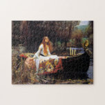 Waterhouse The Lady of Shalott Puzzle<br><div class="desc">John William Waterhouse The Lady of Shalott puzzle. Oil painting on canvas from 1888. The Lady of Shalott is a beautiful Pre-Raphaelite painting of a scene from Alfred Lord Tennyson’s poem of the same name. The painting depicts the doomed Lady of Shalott sailing towards Camelot in a small boat draped...</div>