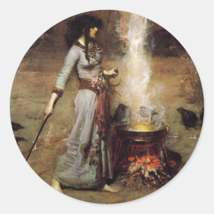 Waterhouse The Magic Circle Plate Classic Round Sticker