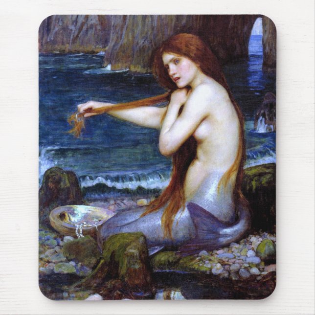 Waterhouse: The Mermaid Mouse Mat (Front)