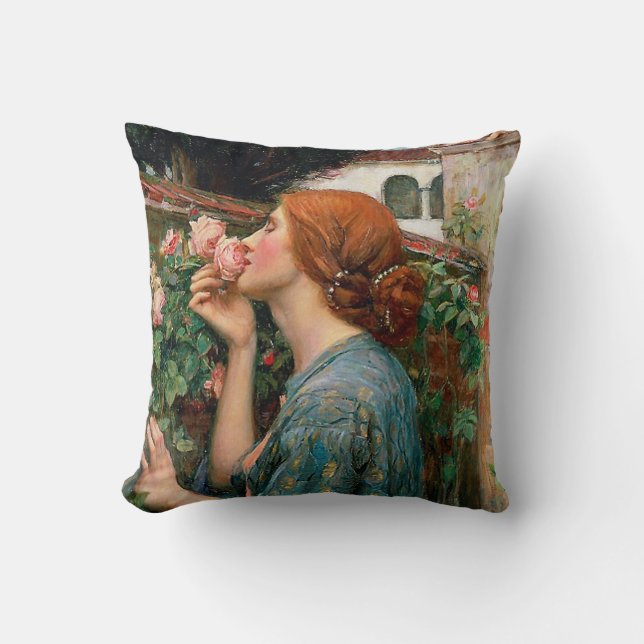 Waterhouse The Soul of the Rose Pillow (Front)