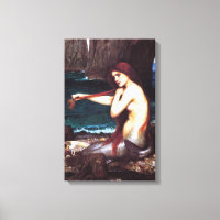 Waterhouse Vintage Mermaid Canvas Print