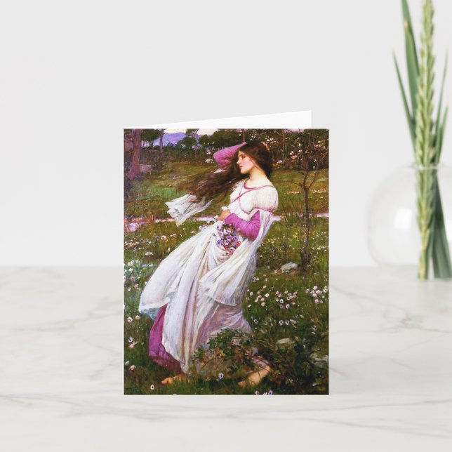 Waterhouse Windflowers Card (Front)