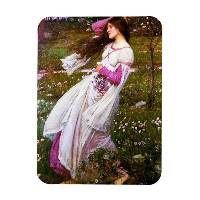 Waterhouse Windflowers Magnet (Vertical)