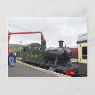 Watering A Locomotive Postcard