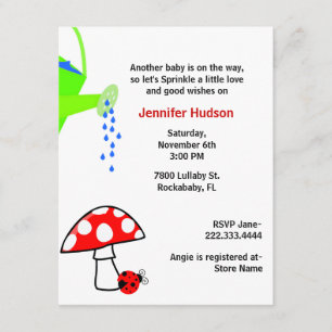 Watering Can Baby Sprinkle Shower Invitation