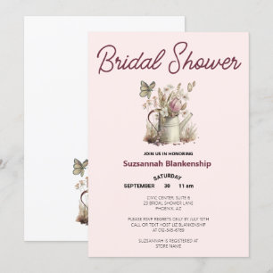 Watering Can & Butterfly Bridal Shower Template
