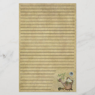 Watering Can & Garden Things- 5- Lined Stationery