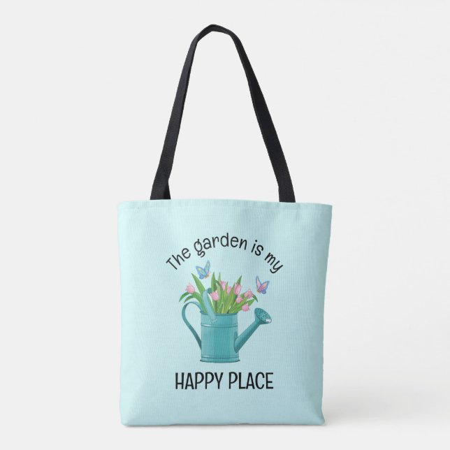 Watering Can Gardening Tote Bag (Back)