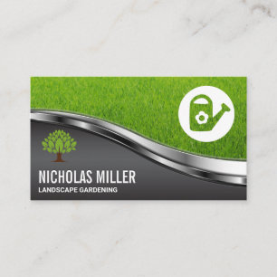 Watering Can Grass Business Card