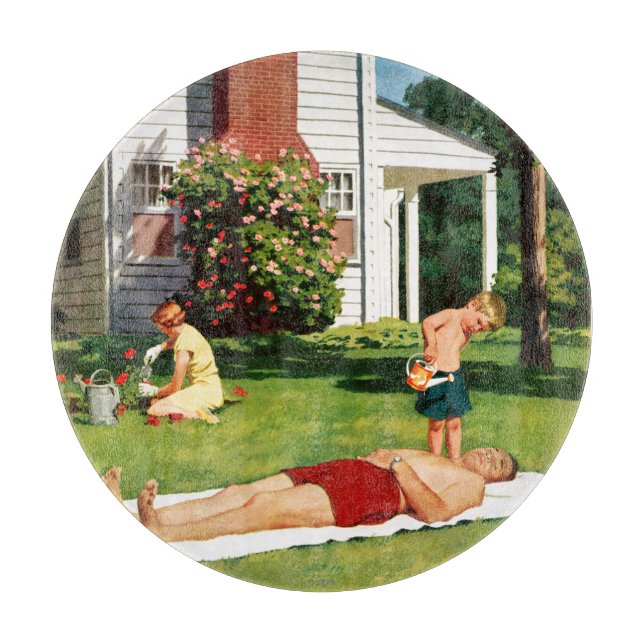 Watering Father Cutting Board (Front)