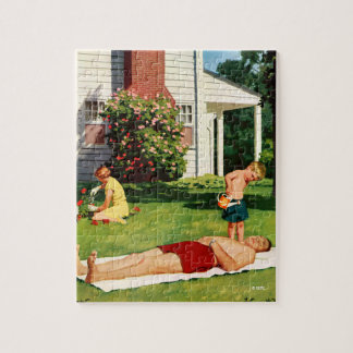 Watering Father Jigsaw Puzzle