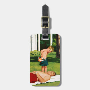 Watering Father Luggage Tag