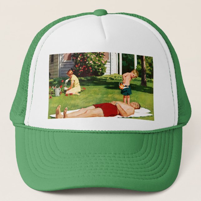 Watering Father Trucker Hat (Front)