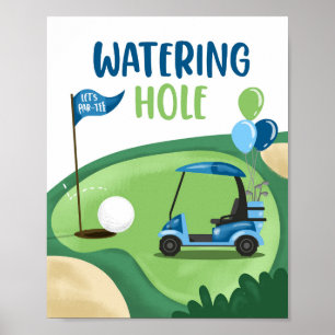 Watering Hole Golf Par-Tee Boy Birthday Sign
