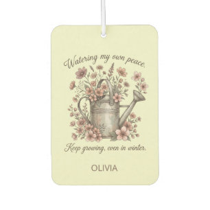 Watering My Own Peace Vintage Floral Botanical Car Air Freshener
