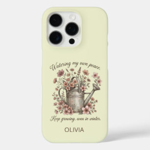 Watering My Own Peace Vintage Floral Botanical iPhone 16 Pro Case