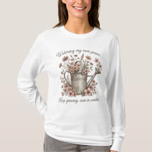 Watering My Own Peace Vintage Floral Botanical T-Shirt