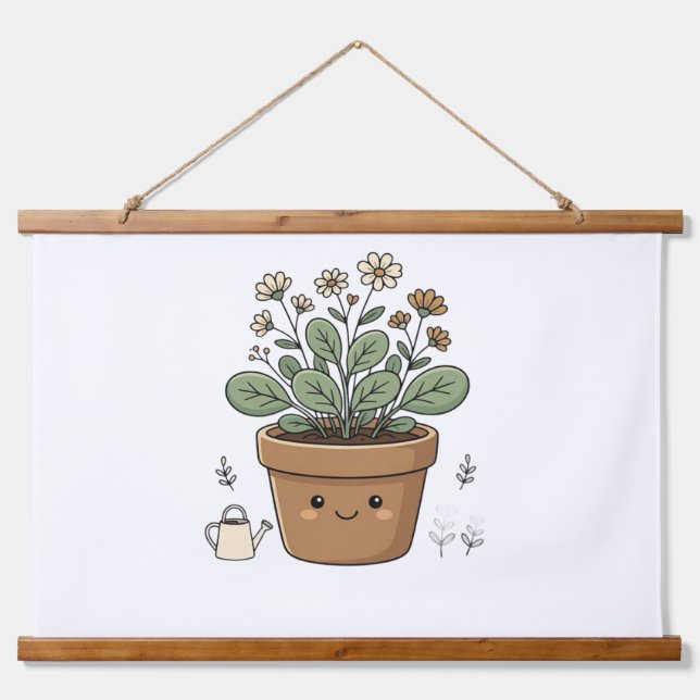 Watering Plants and Breaking Cycle Hanging Tapestry (Front)