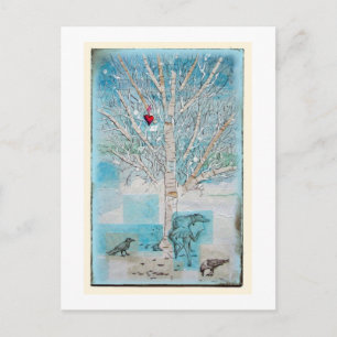 watering the love tree postcard