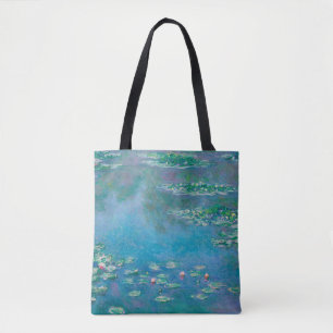 "WATERLILIES" 1840 CLAUDE MONET TOTE BAG