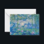 Waterlilies, 1916-1919 by Claude Monet Card<br><div class="desc">Claude Monet - Waterlilies,  1916-1919. Oscar-Claude Monet (1840-1926) was a French painter and founder of impressionist painting who is seen as a key precursor to modernism,  especially in his attempts to paint nature as he perceived it.</div>