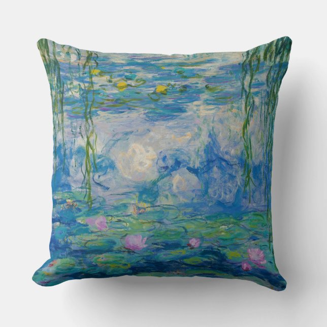 Waterlilies, 1916-1919 by Claude Monet Cushion (Front)