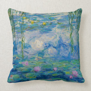 Waterlilies, 1916-1919 by Claude Monet Cushion