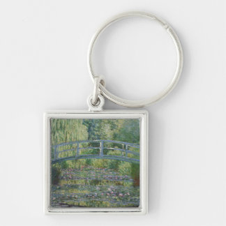 Waterlilies and Japanese Footbridge Key Ring