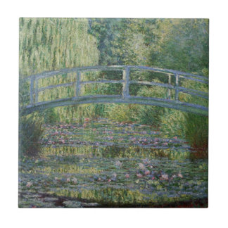 Waterlilies and Japanese Footbridge Tile