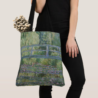 Waterlilies and Japanese Footbridge Tote Bag