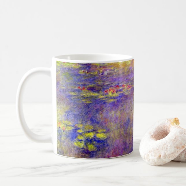 Waterlilies by Claude Monet Coffee Mug (With Donut)